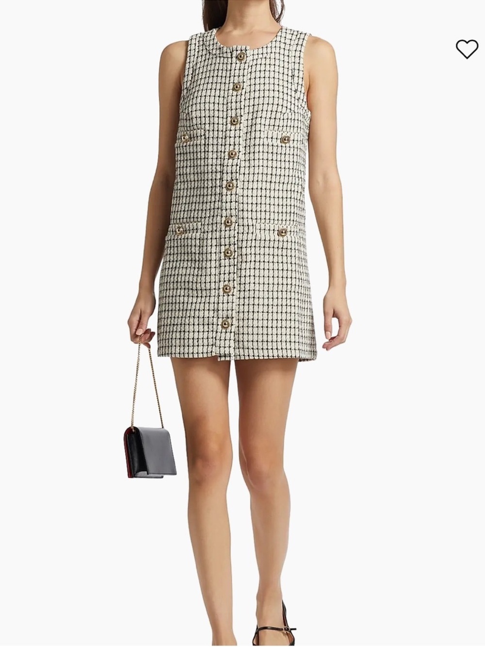 NWT Reformation Tropez Mini Dress Sz 4 cream black Check
Tweed - Picture 3 of 9